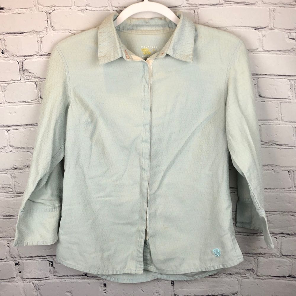 Mountain HardWear Blue Button Up Women's Sz 8